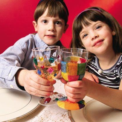 Kidduspoharak készítése üvegfestékkel